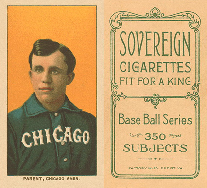 1909 White Borders Sovereign Parent, Chicago Amer. #378 Baseball Card