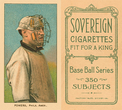 1909 White Borders Sovereign Powers, Phila. Amer. #398 Baseball Card