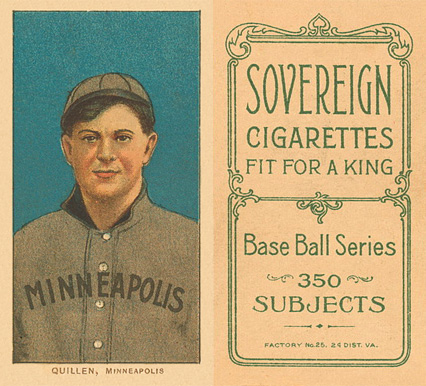 1909 White Borders Sovereign Quillen, Minneapolis #401 Baseball Card