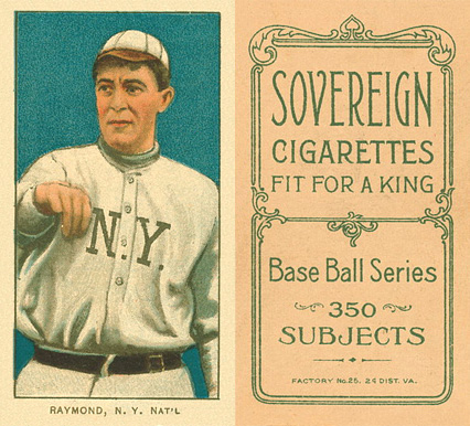 1909 White Borders Sovereign Raymond, N.Y. Nat'L #404 Baseball Card