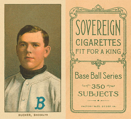 1909 White Borders Sovereign Rucker, Brooklyn #416 Baseball Card