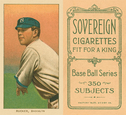 1909 White Borders Sovereign Rucker, Brooklyn #417 Baseball Card