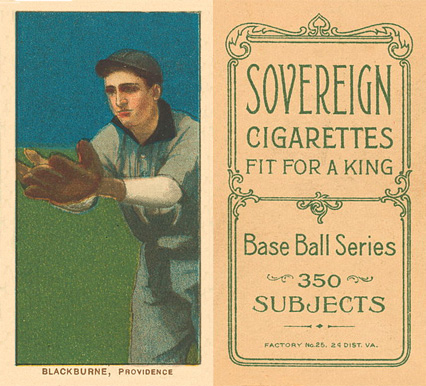 1909 White Borders Sovereign Blackburne, Providence #42 Baseball Card