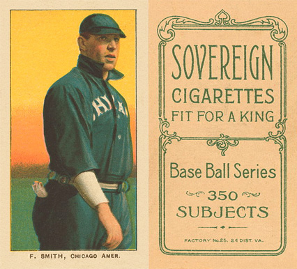 1909 White Borders Sovereign F. Smith, Chicago Amer. #447 Baseball Card