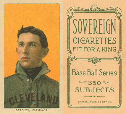 1909 White Borders Sovereign Bradley, Cleveland #45 Baseball Card