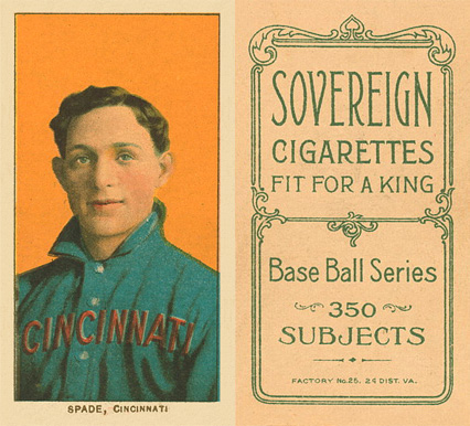 1909 White Borders Sovereign Spade, Cincinnati #455 Baseball Card