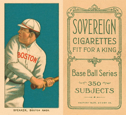 1909 White Borders Sovereign Speaker, Boston Amer. #456 Baseball Card