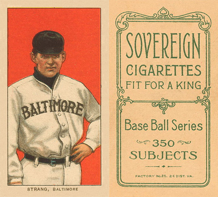 1909 White Borders Sovereign Strang, Baltimore #469 Baseball Card