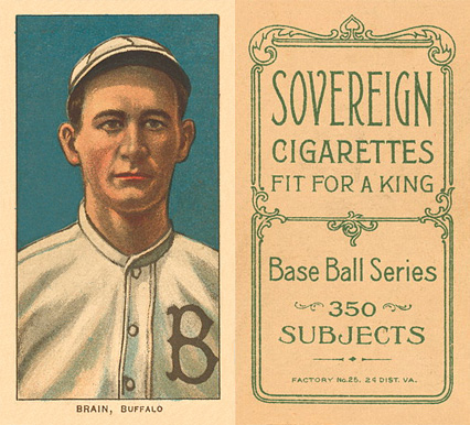 1909 White Borders Sovereign Brain, Buffalo #47 Baseball Card