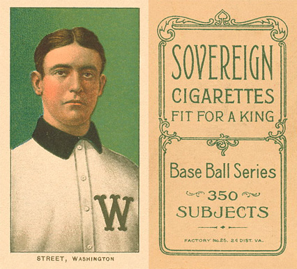 1909 White Borders Sovereign Street, Washington #471 Baseball Card