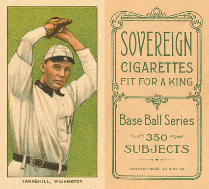 1909 White Borders Sovereign Tannehill, Washington #476 Baseball Card