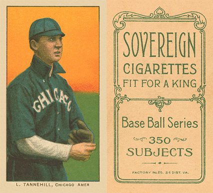 1909 White Borders Sovereign L. Tannehill, Chicago Amer. #477 Baseball Card