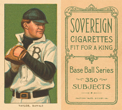 1909 White Borders Sovereign Taylor, Buffalo #479 Baseball Card