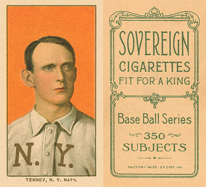 1909 White Borders Sovereign Tenney, N.Y. Nat'L #480 Baseball Card