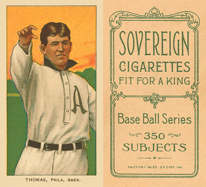 1909 White Borders Sovereign Thomas, Phil. Amer. #483 Baseball Card