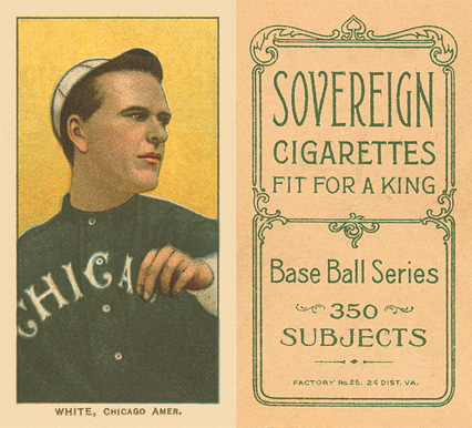 1909 White Borders Sovereign White, Chicago Amer. #504 Baseball Card