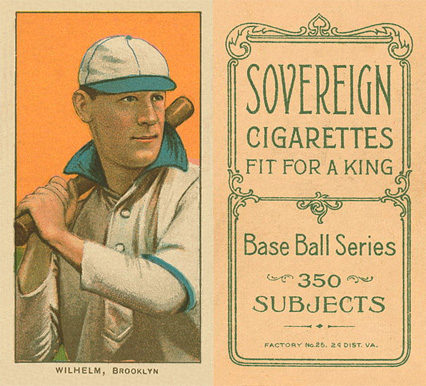 1909 White Borders Sovereign Wilhelm, Brooklyn #509 Baseball Card