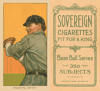 1909 White Borders Sovereign Willetts, Detroit #511 Baseball Card
