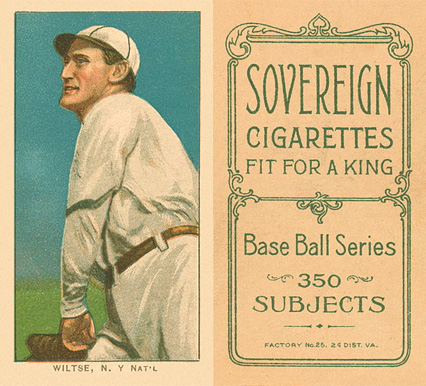 1909 White Borders Sovereign Wiltse, N.Y. Nat'L #517 Baseball Card