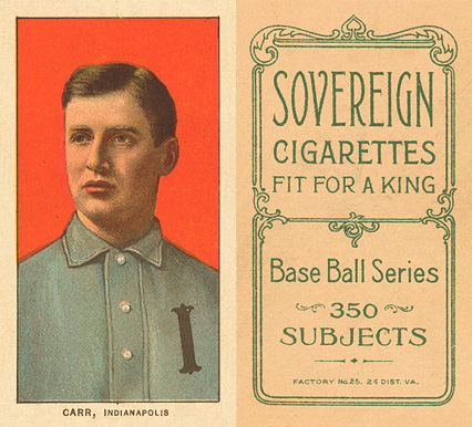 1909 White Borders Sovereign Carr, Indianapolis #73 Baseball Card