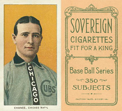 1909 White Borders Sovereign Chance, Chicago Nat'L #79 Baseball Card
