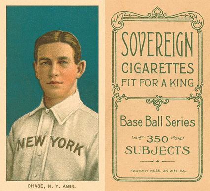 1909 White Borders Sovereign Chase, N.Y. Amer. #83 Baseball Card