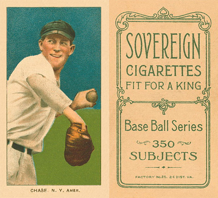 1909 White Borders Sovereign Chase, N.Y. Amer. #85 Baseball Card