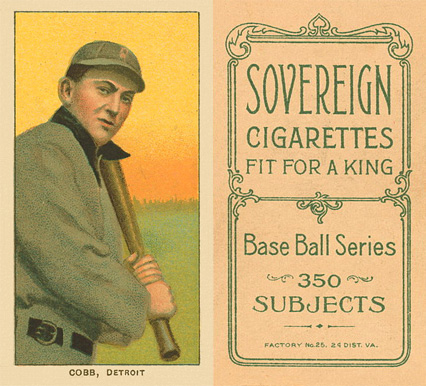 1909 White Borders Sovereign Cobb, Detroit #99 Baseball Card