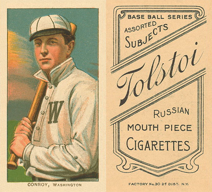 1909 White Borders Tolstoi Conroy, Washington #105 Baseball Card