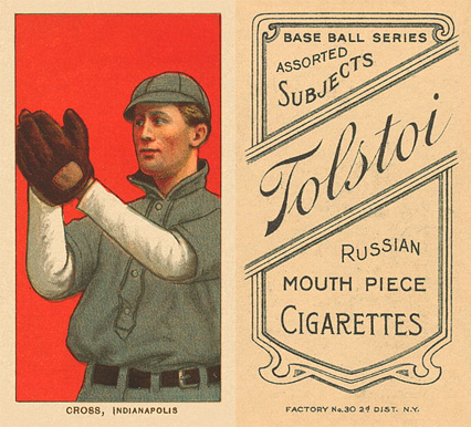 1909 White Borders Tolstoi Cross, Indianapolis #116 Baseball Card