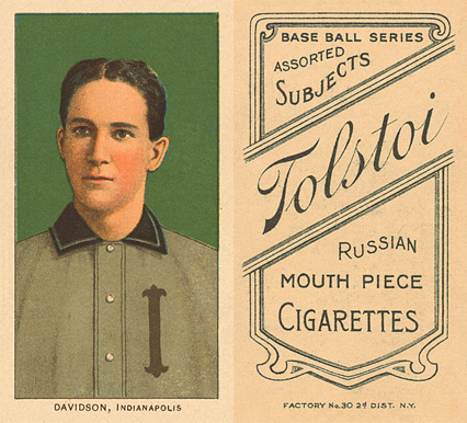 1909 White Borders Tolstoi Davidson, Indianapolis #119 Baseball Card