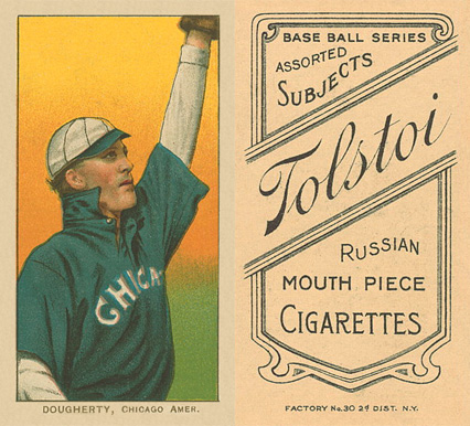 1909 White Borders Tolstoi Dougherty, Chicago Amer. #142 Baseball Card