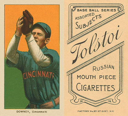 1909 White Borders Tolstoi Downey, Cincinnati #145 Baseball Card