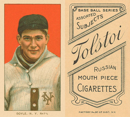 1909 White Borders Tolstoi Doyle, N.Y. Nat'L #149 Baseball Card