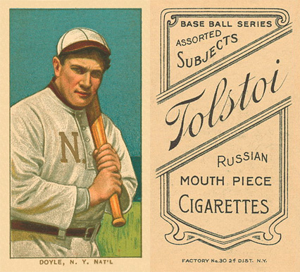 1909 White Borders Tolstoi Doyle, N.Y. Nat'L #151 Baseball Card
