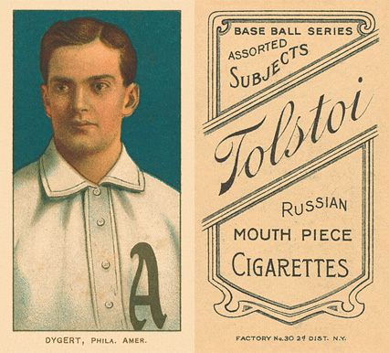 1909 White Borders Tolstoi Dygert, Phila. Amer. #157 Baseball Card