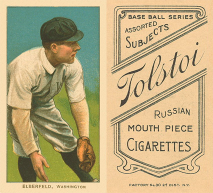 1909 White Borders Tolstoi Elberfeld, Washington #162 Baseball Card