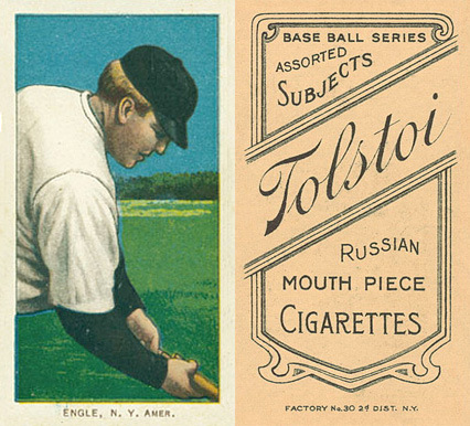 1909 White Borders Tolstoi Engle, N.Y. Amer. #164 Baseball Card