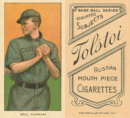 1909 White Borders Tolstoi Ball, Cleveland #17 Baseball Card