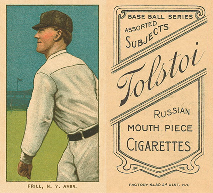 1909 White Borders Tolstoi Frill, N.Y. Amer. #180 Baseball Card