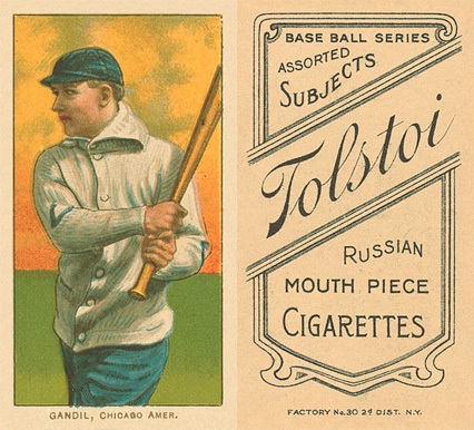 1909 White Borders Tolstoi Gandil, Chicago Amer. #183 Baseball Card