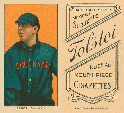 1909 White Borders Tolstoi Gasper, Cincinnati #186 Baseball Card
