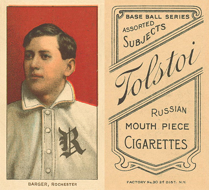 1909 White Borders Tolstoi Barger, Rochester #19 Baseball Card