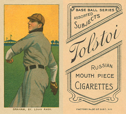 1909 White Borders Tolstoi Graham, St. Louis Amer. #191 Baseball Card