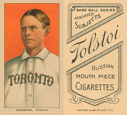1909 White Borders Tolstoi Grimshaw, Toronto #197 Baseball Card