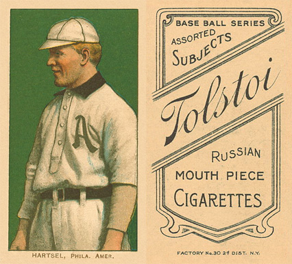 1909 White Borders Tolstoi Hartsel, Phila. Amer. #206 Baseball Card