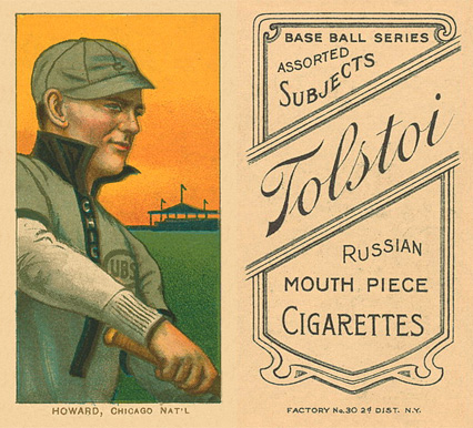 1909 White Borders Tolstoi Howard, Chicago Nat'L #220 Baseball Card