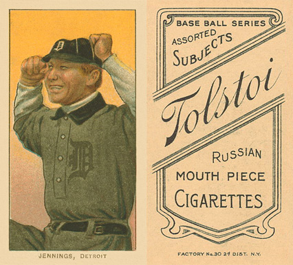 1909 White Borders Tolstoi Jennings, Detroit #233 Baseball Card