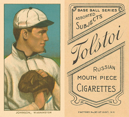 1909 White Borders Tolstoi Johnson, Washington #235 Baseball Card