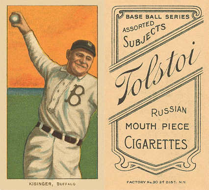 1909 White Borders Tolstoi Kisinger, Buffalo #254 Baseball Card